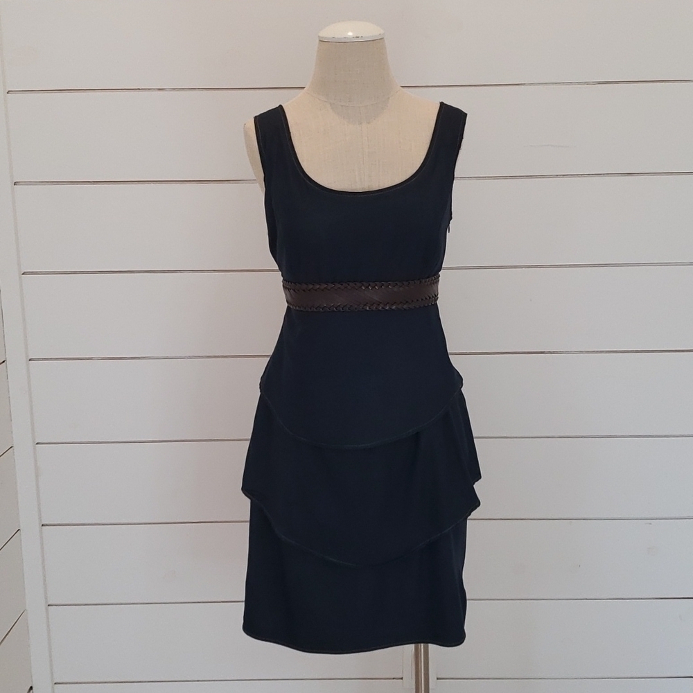 EMMA & MICHELLE size 10 dress navy blue tiered